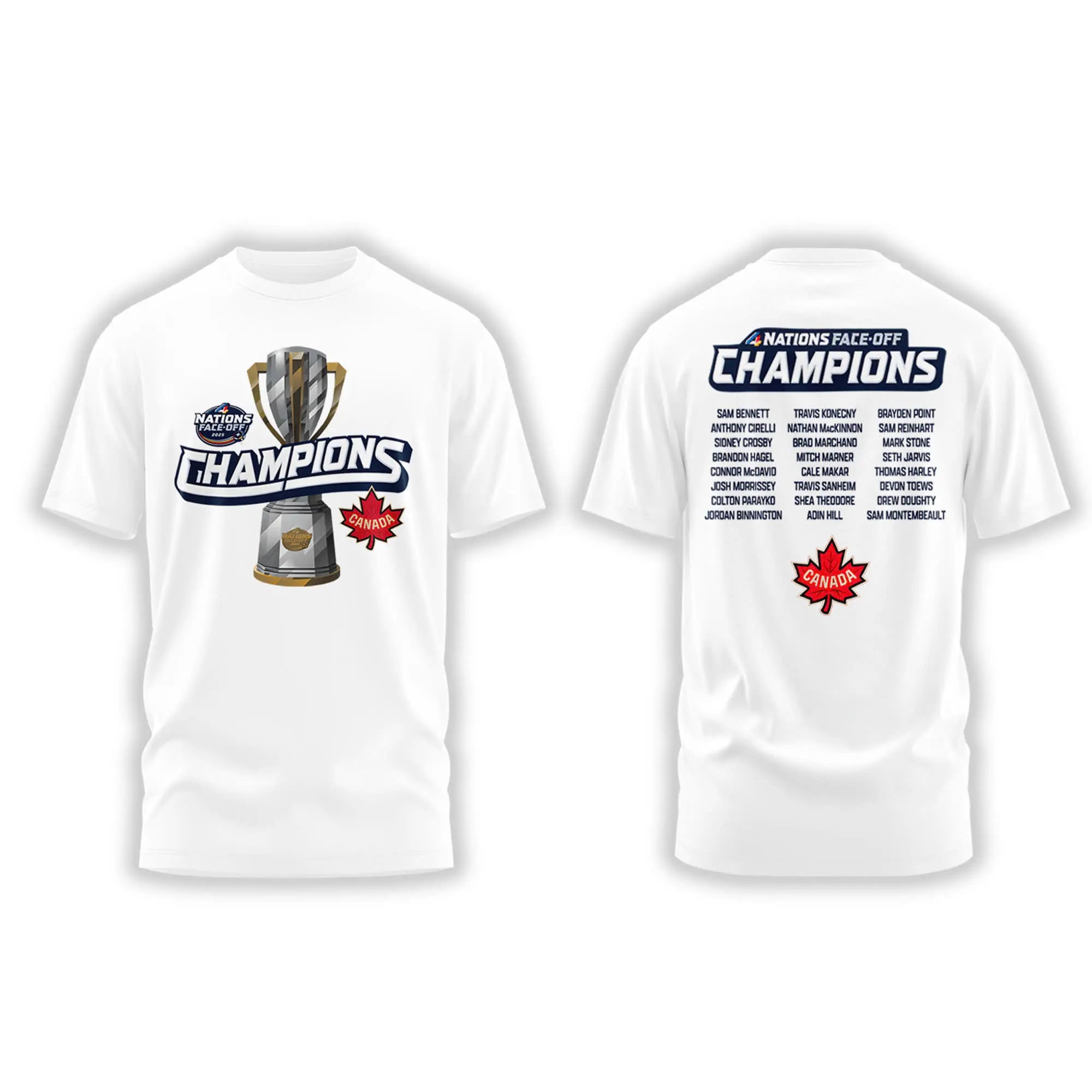 Canada Fanatics Steel 2025 4 Nations Face Off Champions Combo Tshirt | Cap | Jogger v6